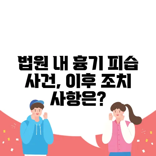 법원 내 흉기 피습 사건, 이후 조치 사항은?