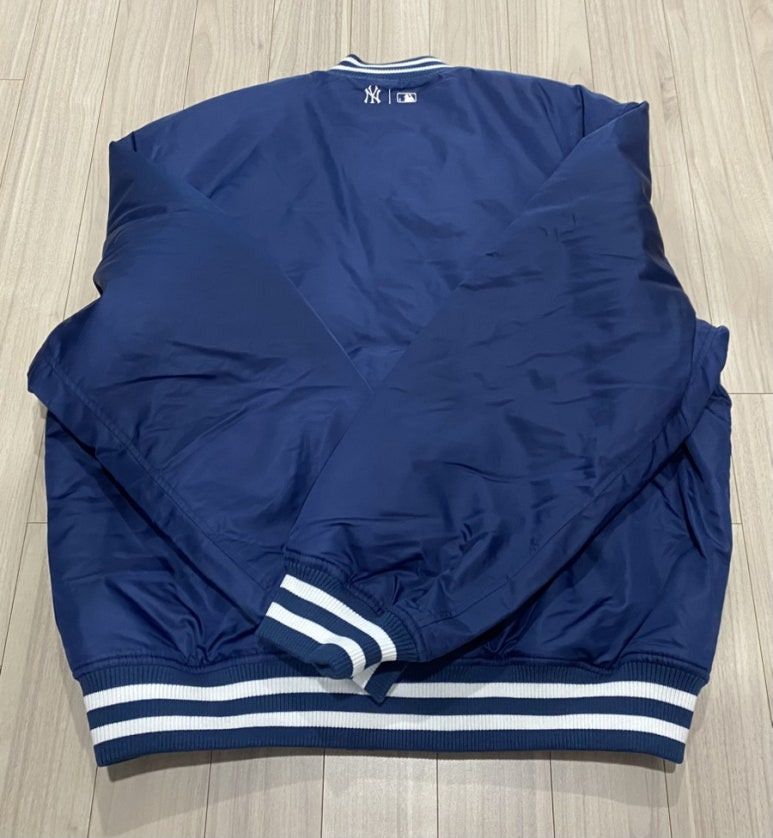 뉴에라 MLB 뉴욕양키스 아치로고 나일론 스타디움 재킷 블루네이비 스타디움재킷 자켓 야구점퍼