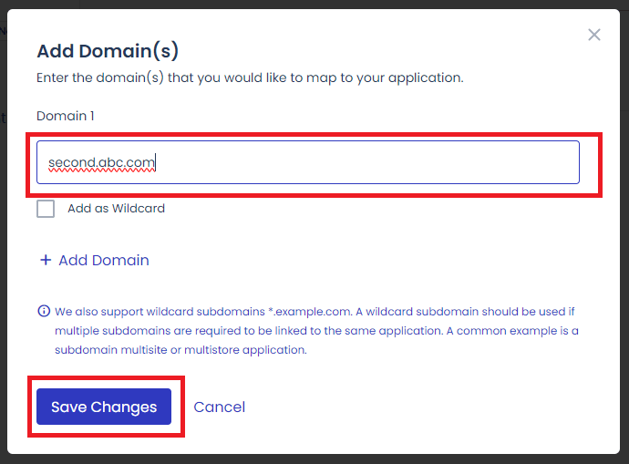 하위 도메인 추가하기