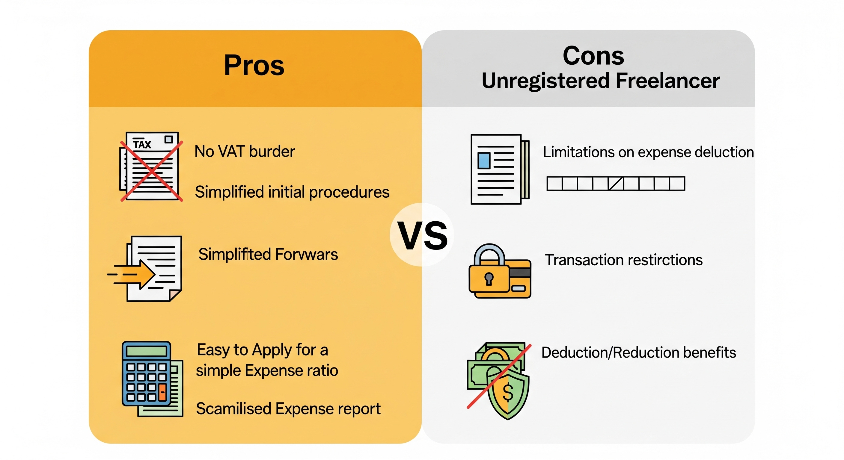 "프리랜서(미등록 사업자): 절차 간편, 공제 한계"에 대한 이미지입니다.