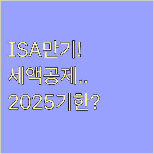 ISA 만기 자금 연금 전환 세액공제..