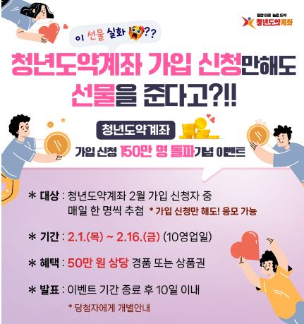 청년도약계좌 가입 신청 선물 이벤트