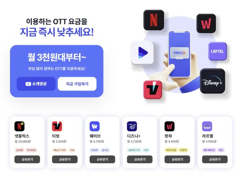 OTT-공유사이트-에브리뷰