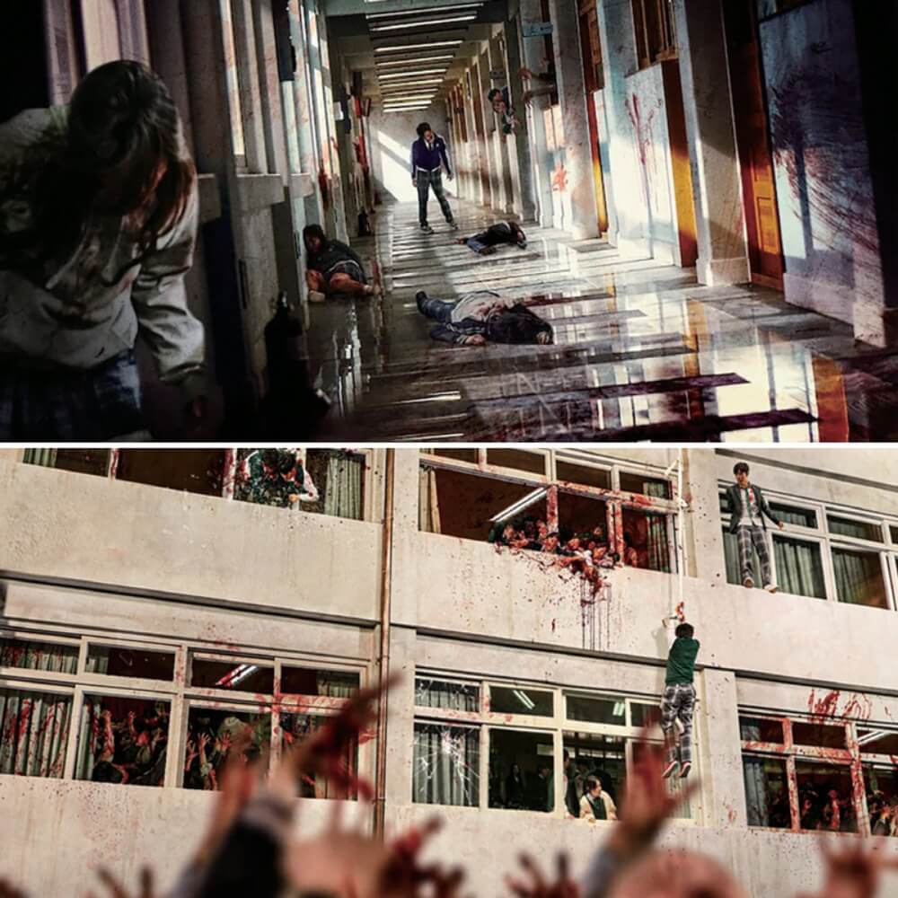 지금 우리학교는 드라마 속 좀비와 사투를 벌이는 학생들