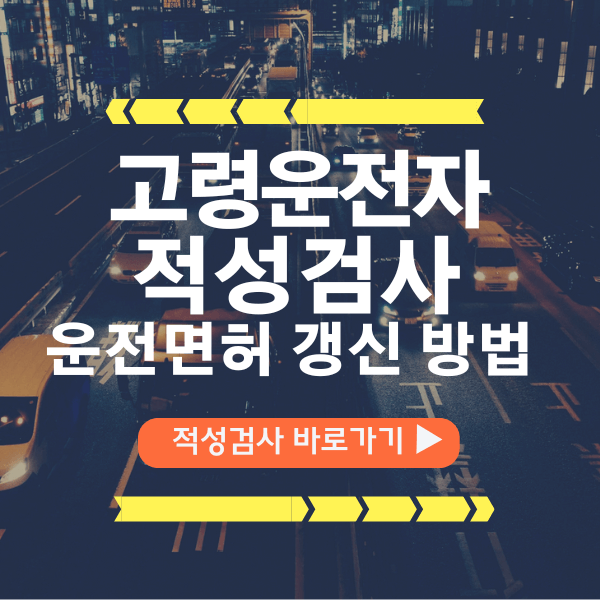 고령운전자 적성검사, 운전면허 갱신 방법