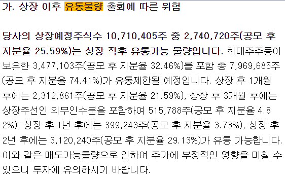 노머스 유통물량