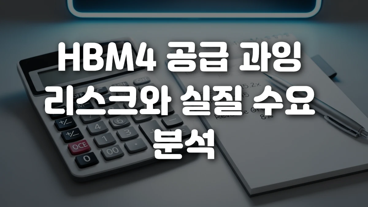 HBM4 공급 과잉 리스크와 실질 수요 분석
