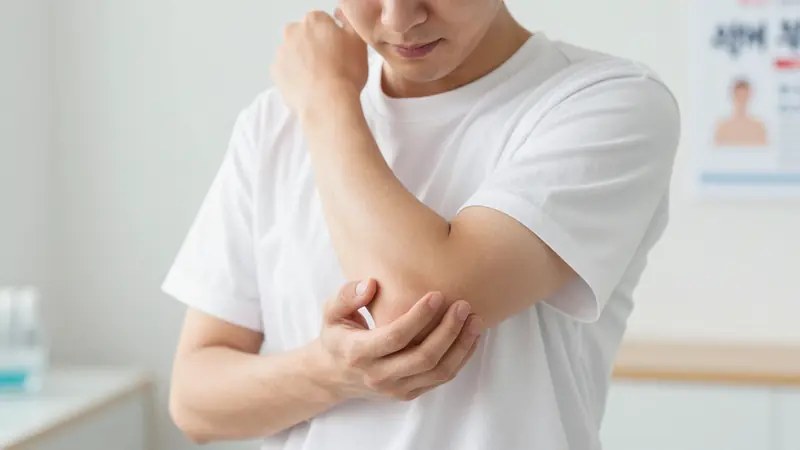 팔꿈치 피부의 구조적 특징 관련 건강 사진