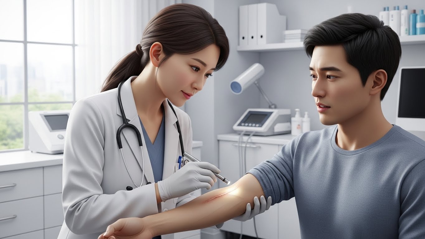 2단계: 혈관 및 프락셔널 레이저 치료