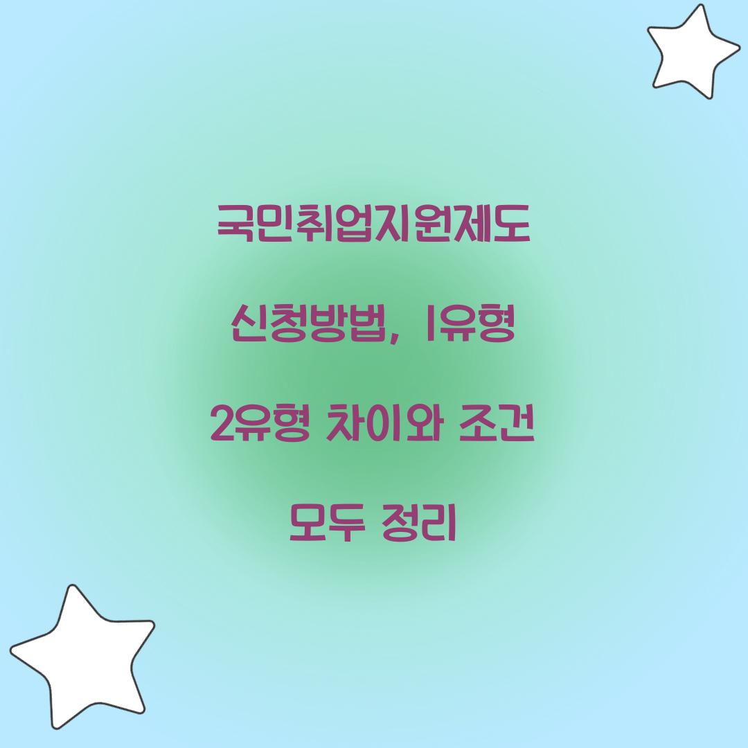 국민취업지원제도 신청방법