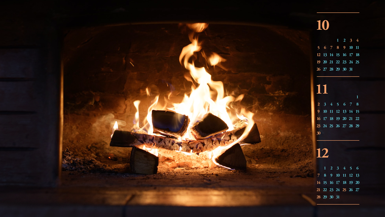 10 벽난로 B - 2025년11월 노트북배경화면