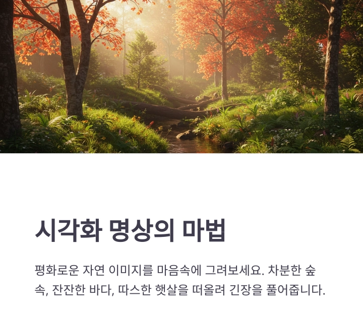 2030세대를 위한 스트레스 날리는 5분 명상법