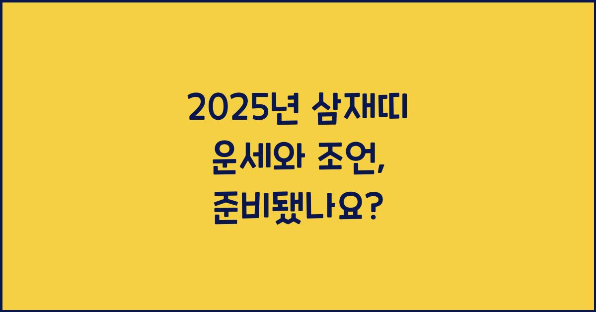 2025년 삼재띠