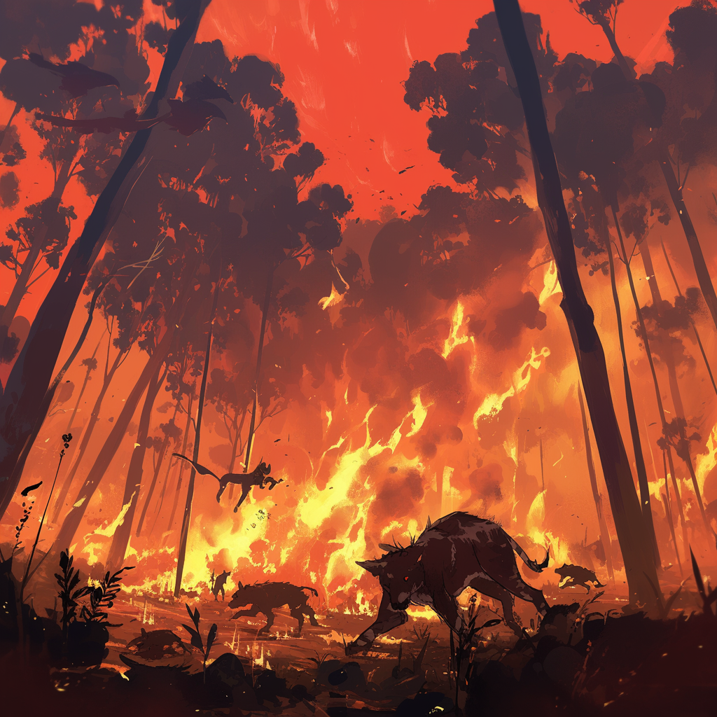 숲에서 불이나는 꿈 해몽