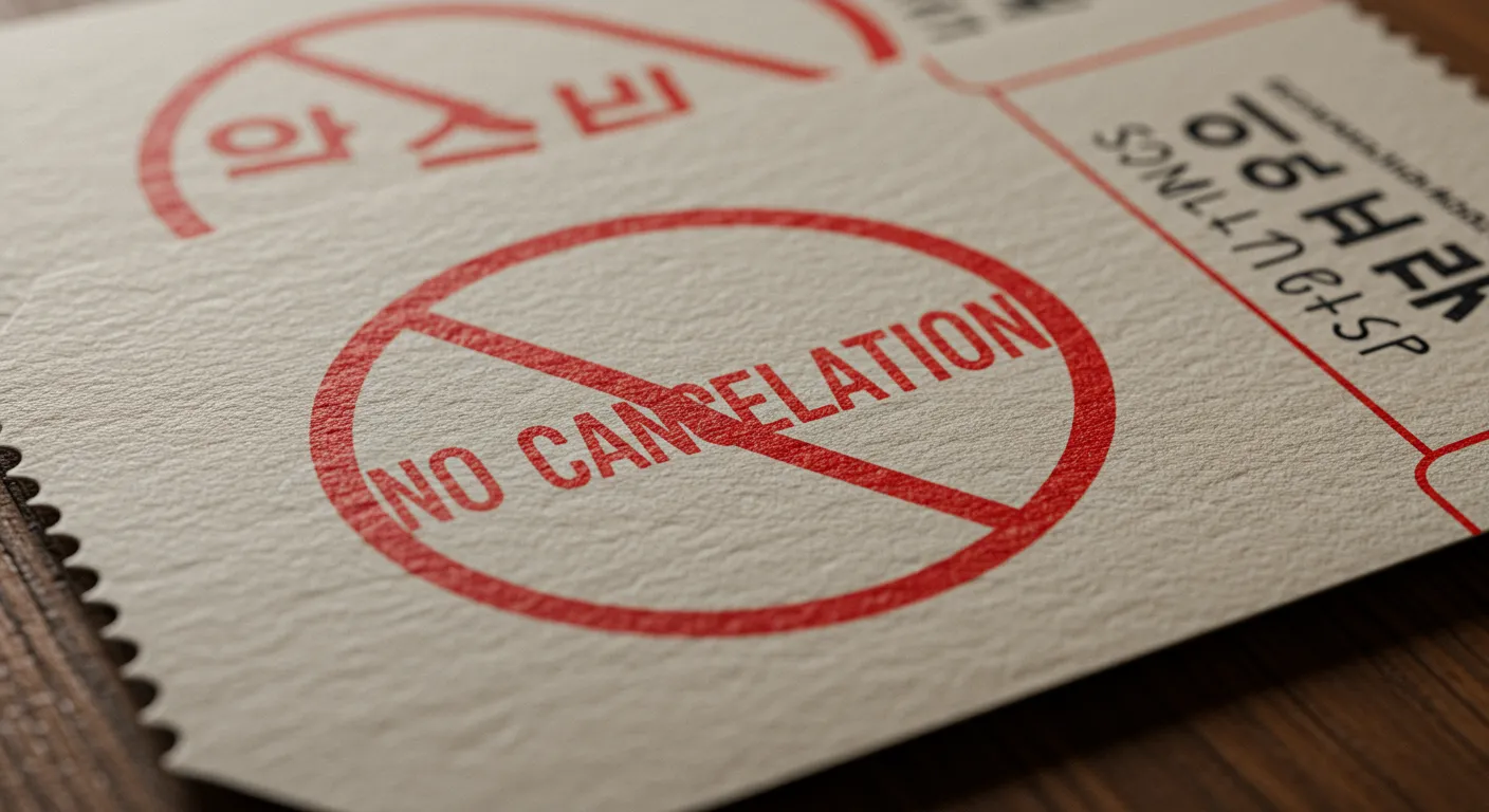 공연 당일 취소는 불가