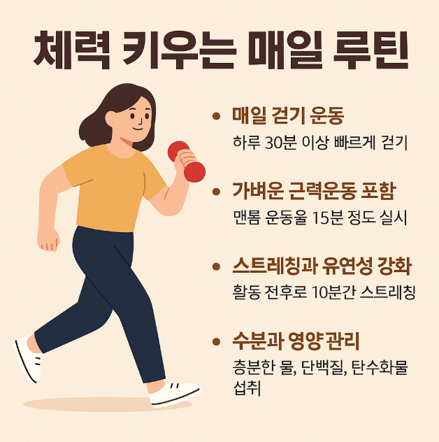 체력 키우는 루틴 관련 이미지