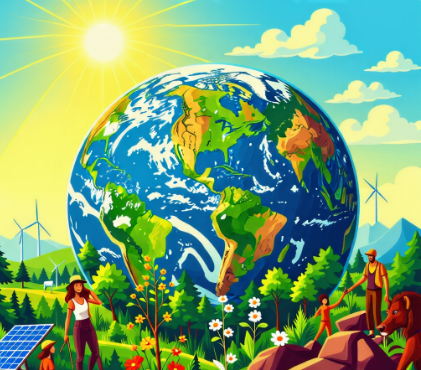 지구의 온난화 치료 후 이미지