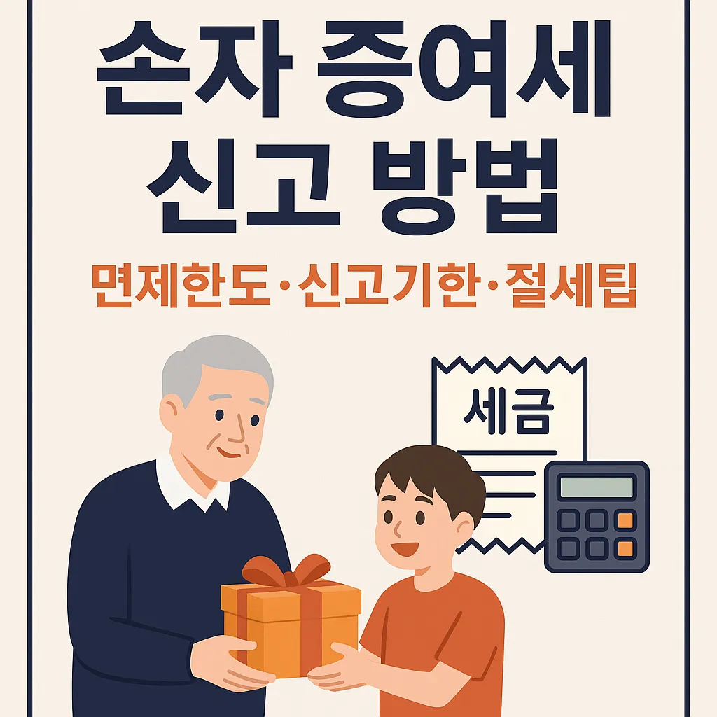 손자 증여세 신고 방법