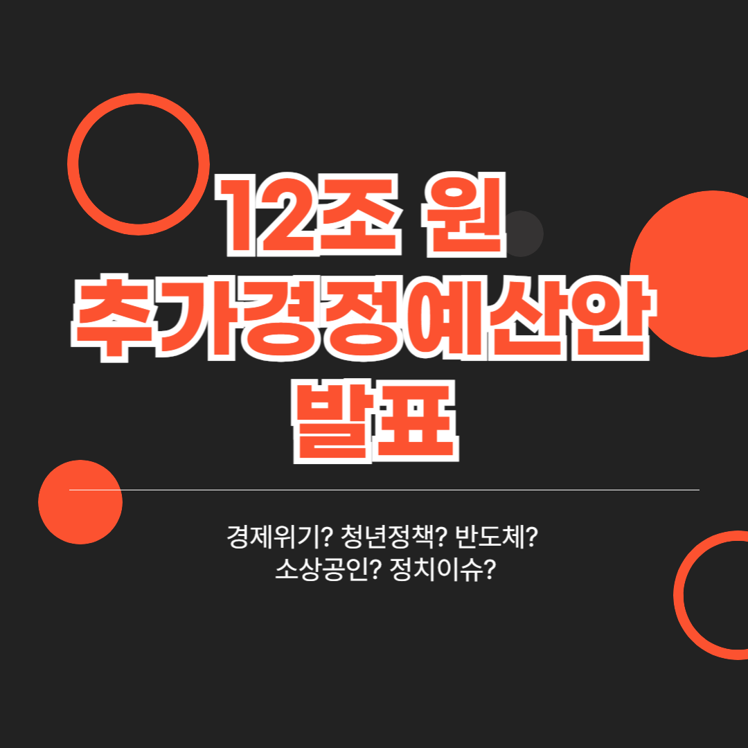 12조 원 추가경정예산안 발표|소상공인 지원에 얼마가 쓰일까?