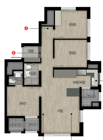 힐스테이트-관악센트씨엘-평면도-59C