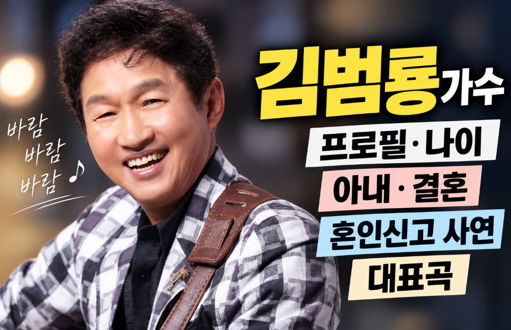 김범룡 가수|프로필·나이·아내·혼인신고 사연·노래