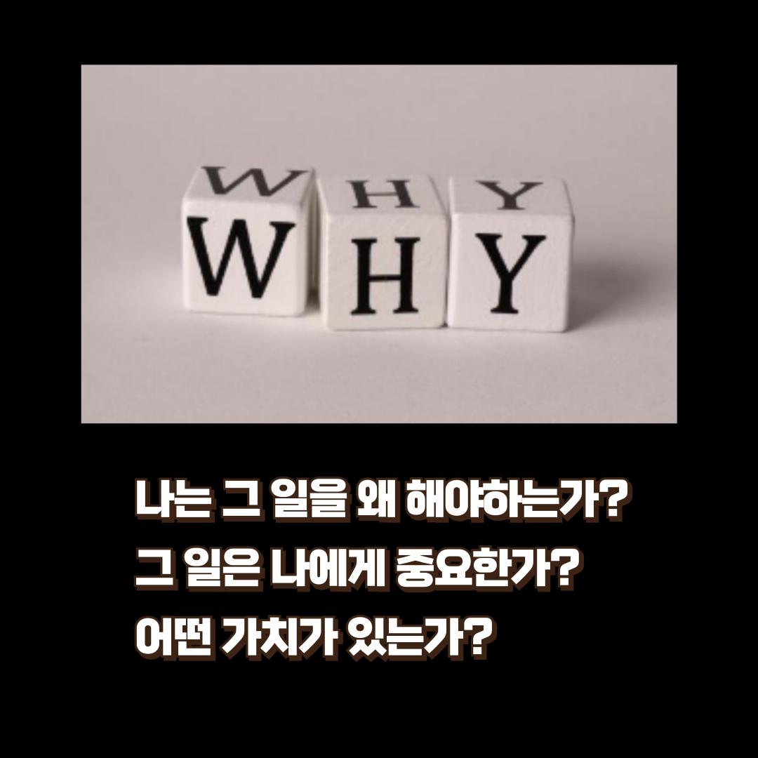 WHY? 나는 그 일을 왜 해야하는가?