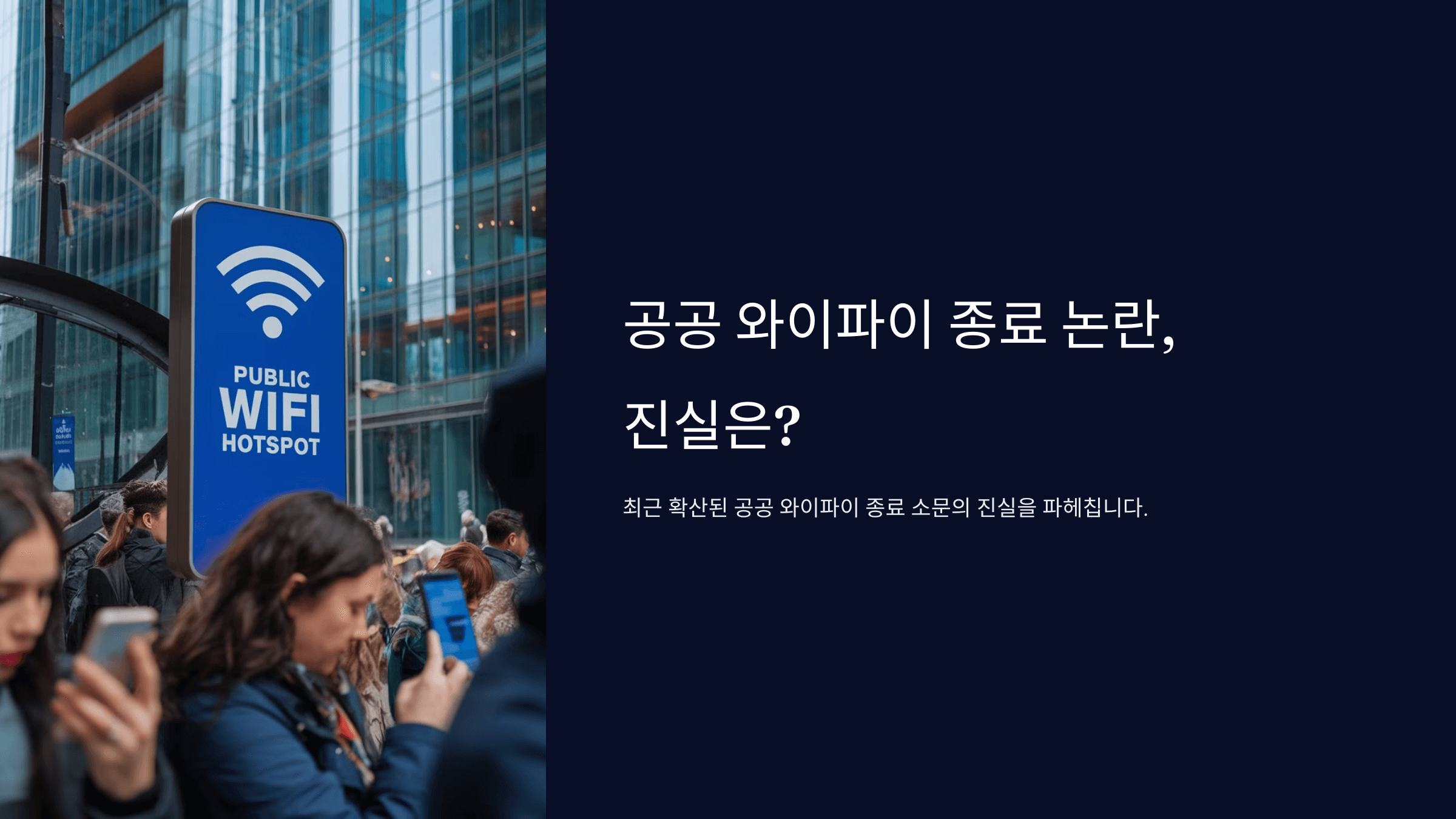 공공 와이파이 종료 논란, 진실은?