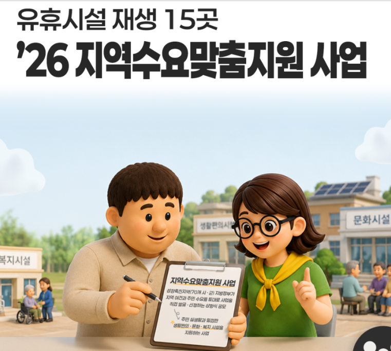 "우리 지역도 포함됐을까? 2026 지역맞춤 지원사업 선정 지역&middot;지원 대상 총정리" 관련사진
