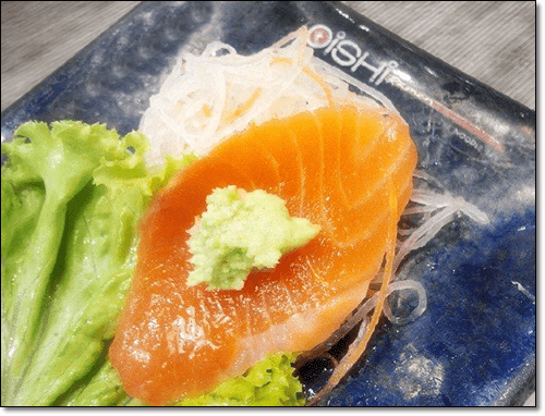 연어와 고추냉이