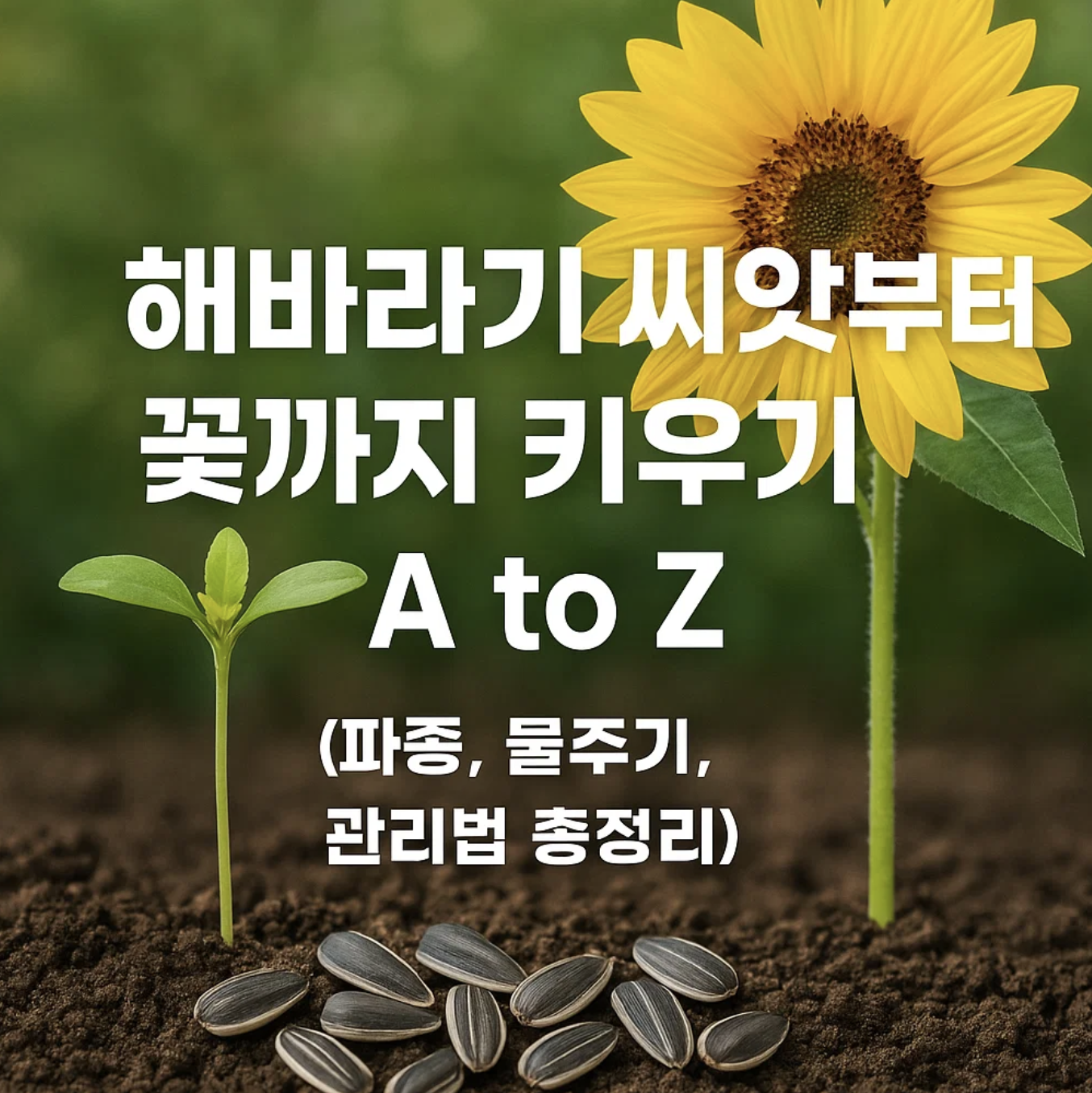 해바라기 씨앗부터 꽃까지 키우기 A to Z (파종, 물주기, 관리법 총정리)