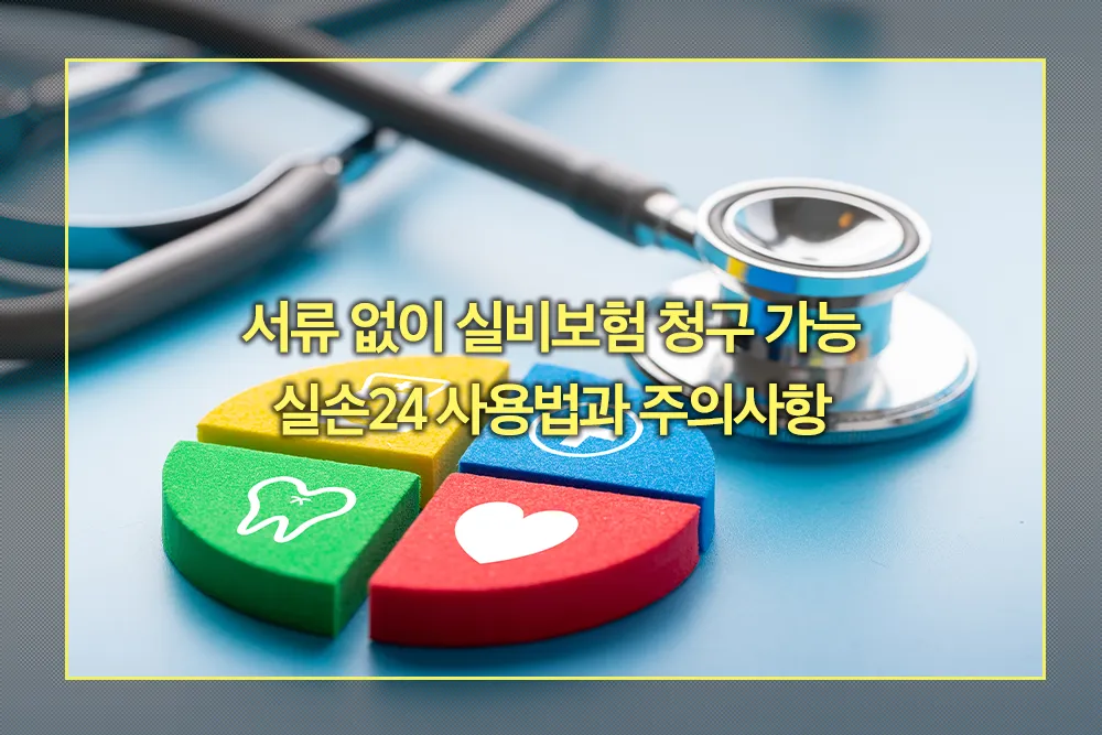 실비보험 청구 서류 실손24 사용법 주의사항