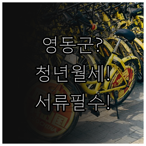 2026년 영동군 청년월세 지원 신청..