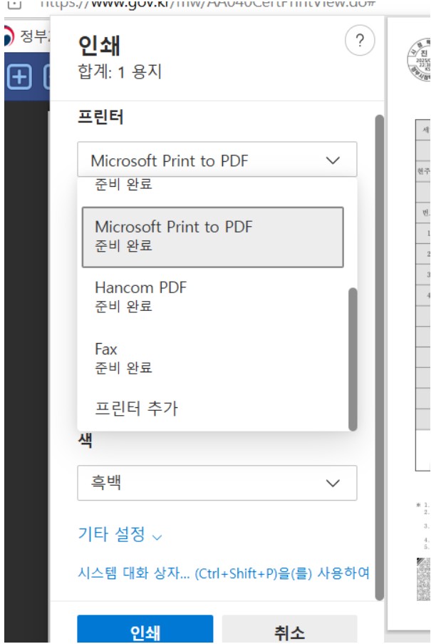 초본인쇄