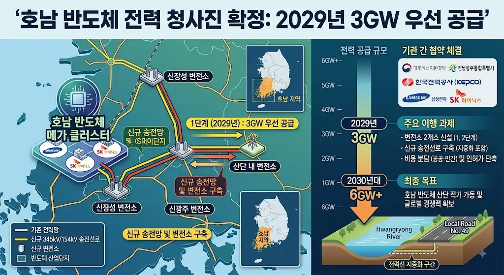 호남 반도체 전력 청사진 이미지