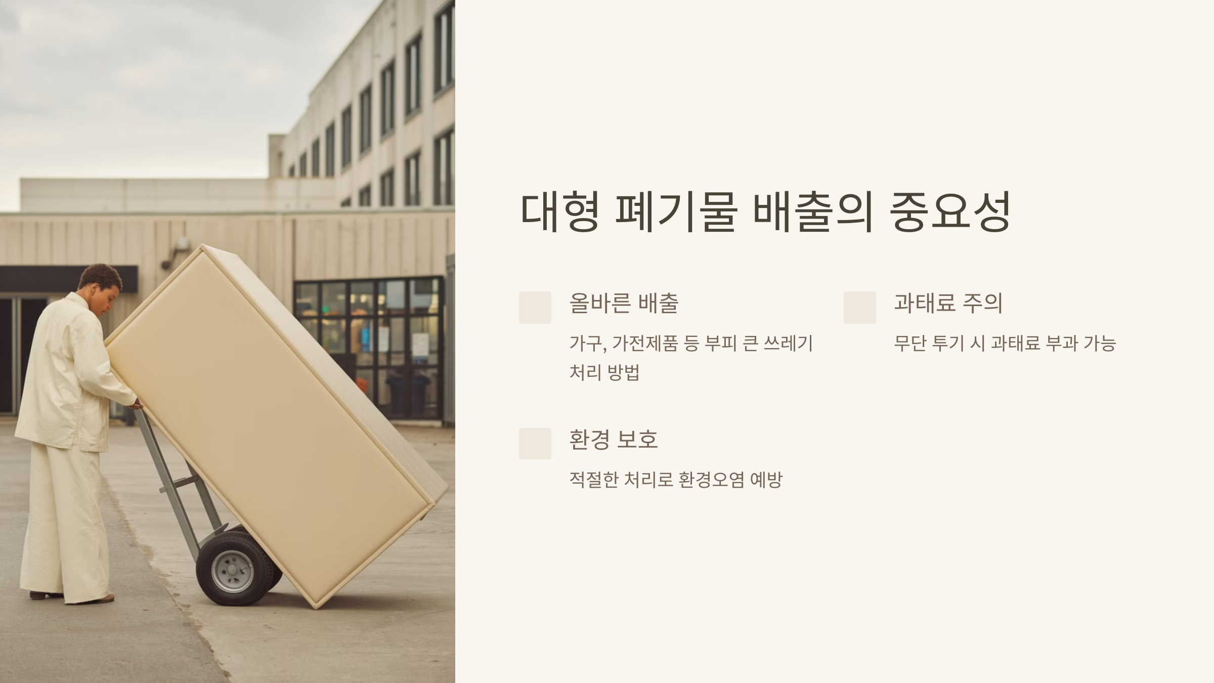 대형 폐기물을 올바르게 배출하는 방법