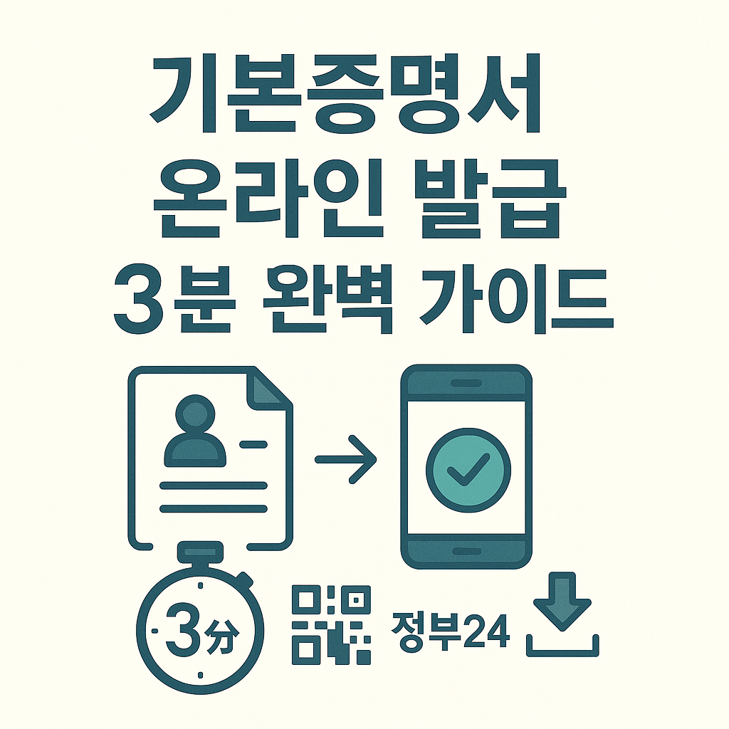 기본증명서 온라인 발급 3분 완벽 가이드