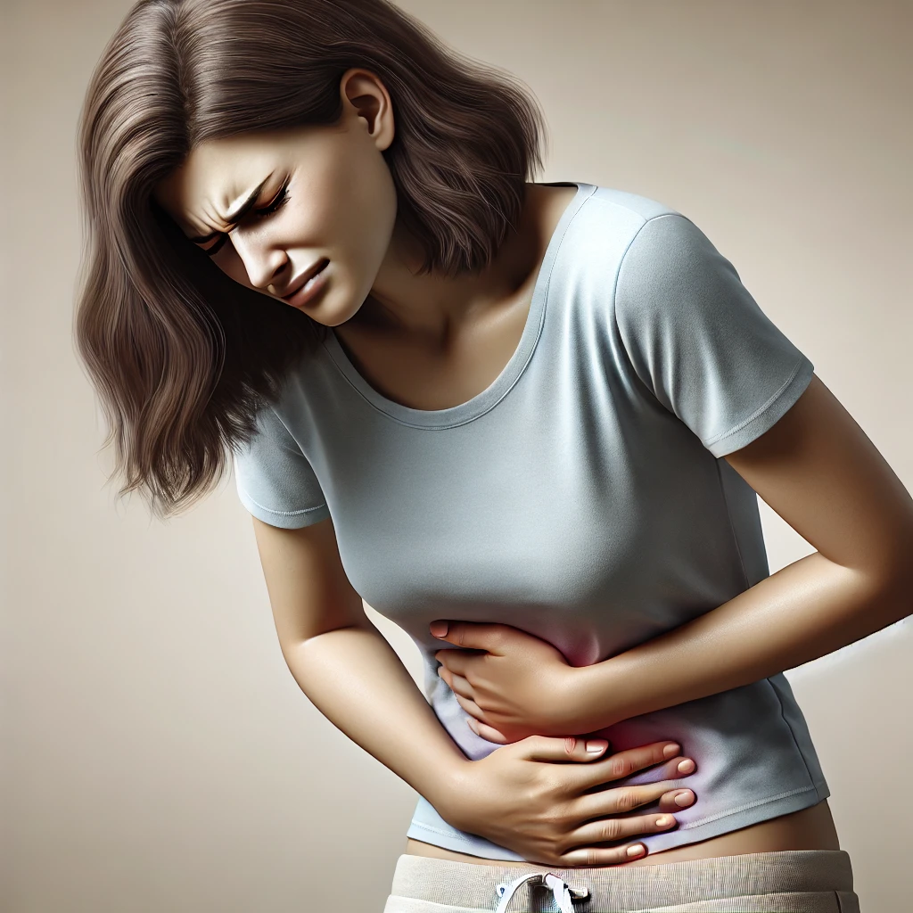 여성의 오른쪽 아랫배 통증 이미지