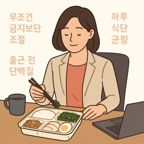 체중 관리를 위한 직장인 식단 가이드 – 굶지 않고도 체지방 줄이는 현실 전략
