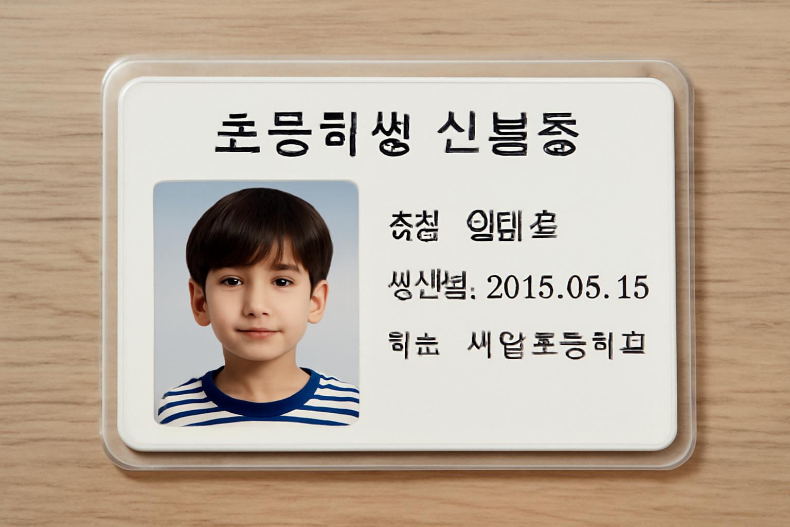 초등학생 신분증