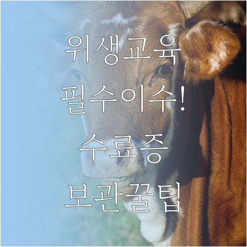 축산물 위생교육 수료증 보관법과 상반..