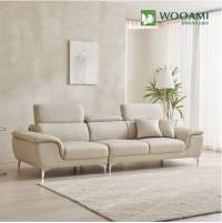 우아미가구 레브 4인용 무빙헤드레스트 가죽 소파 2color