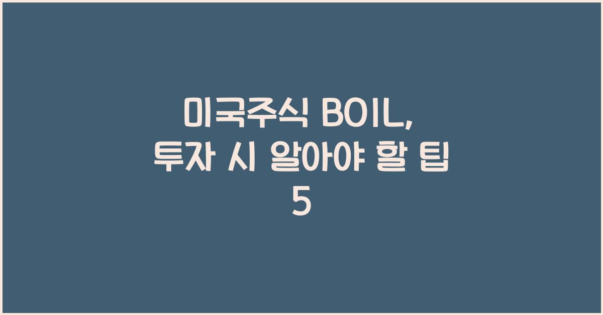 미국주식 boil