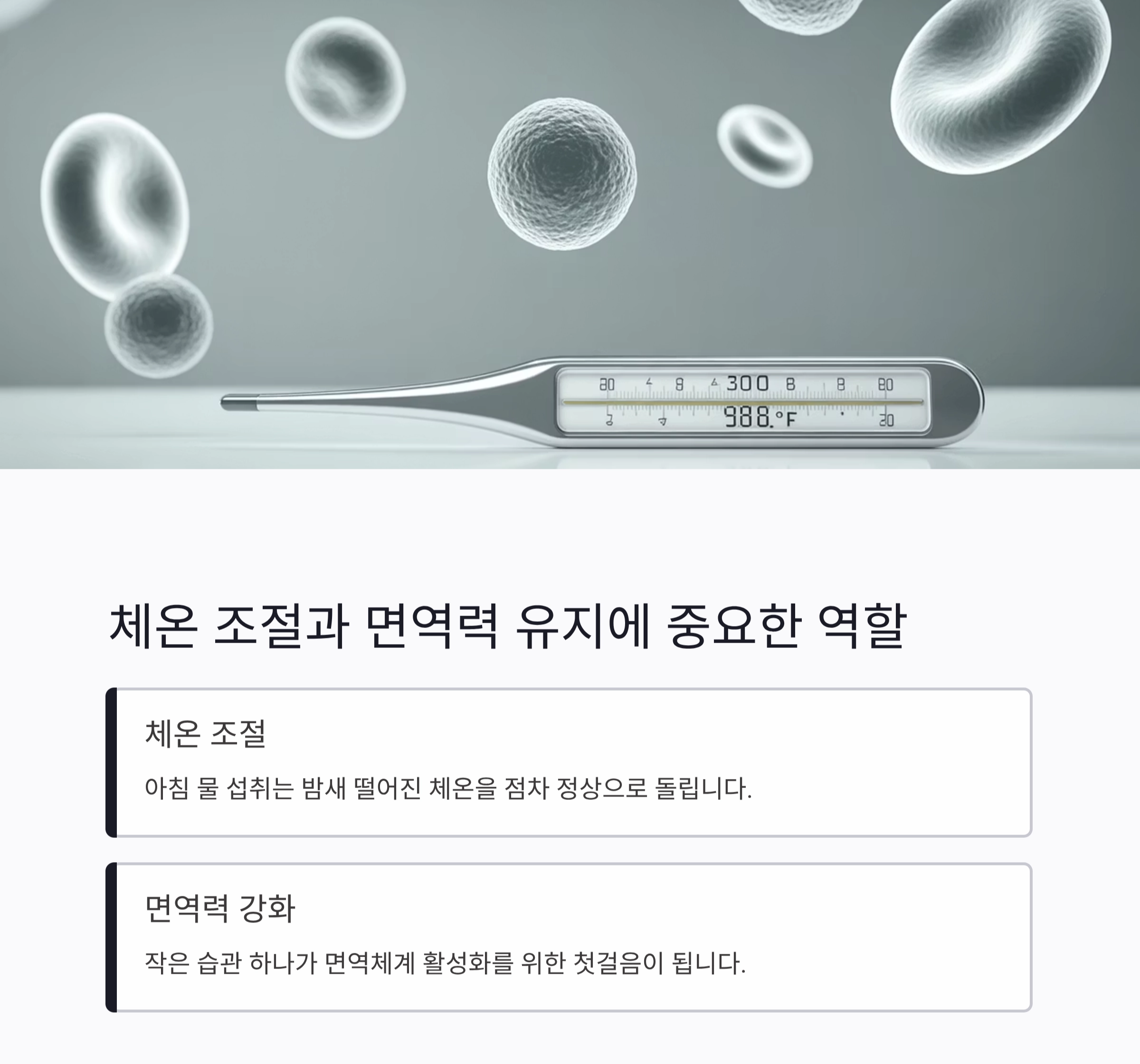 아침 공복에 물 2잔, 몸이 가벼워지는 작은 습관