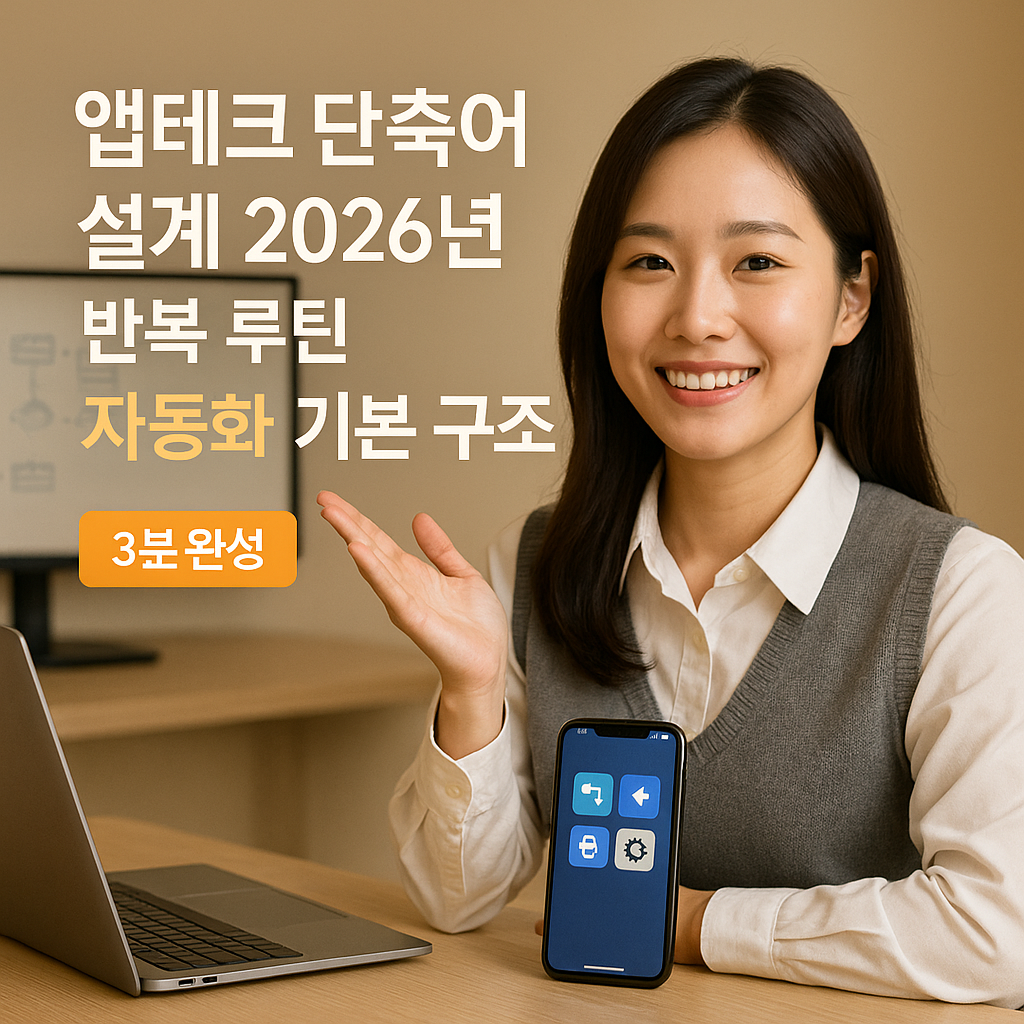 앱테크 단축어 설계 2026년 | 반복 루틴 자동화 기본 구조