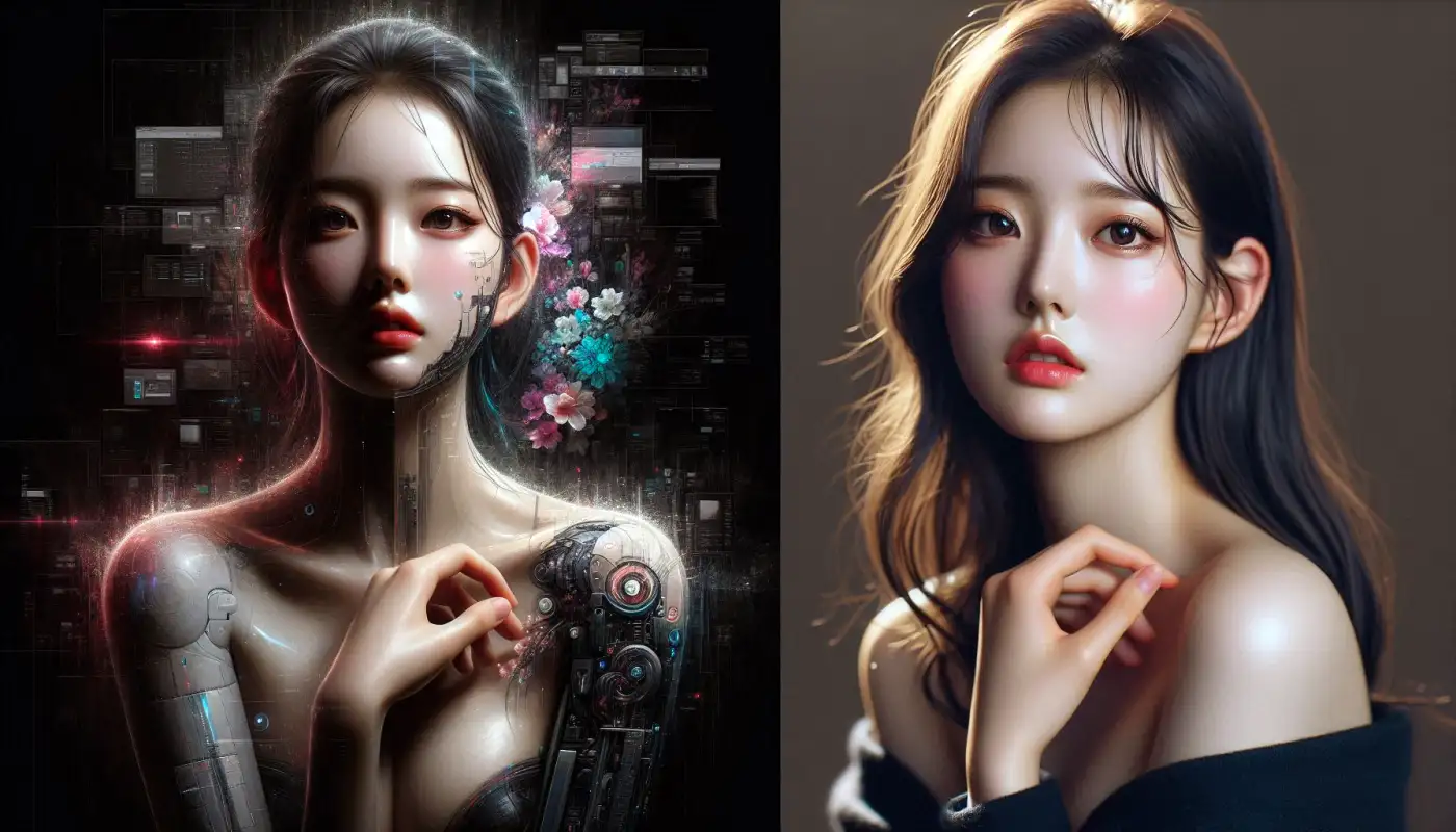 ai-이미지-생성-사이트를-사용하는-여성의-모습