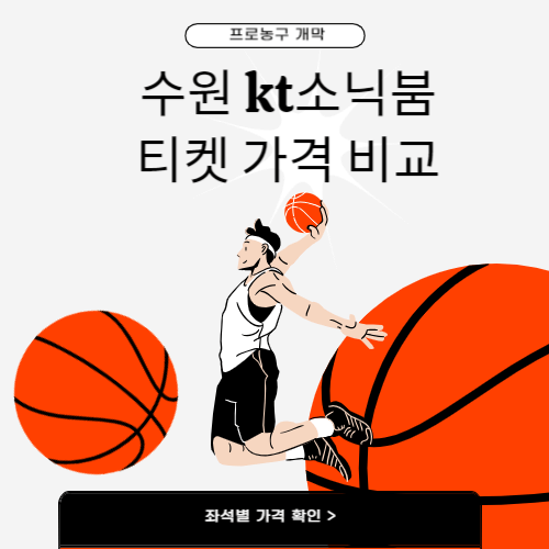 프로농구 수원kt 소닉붐 티켓예매