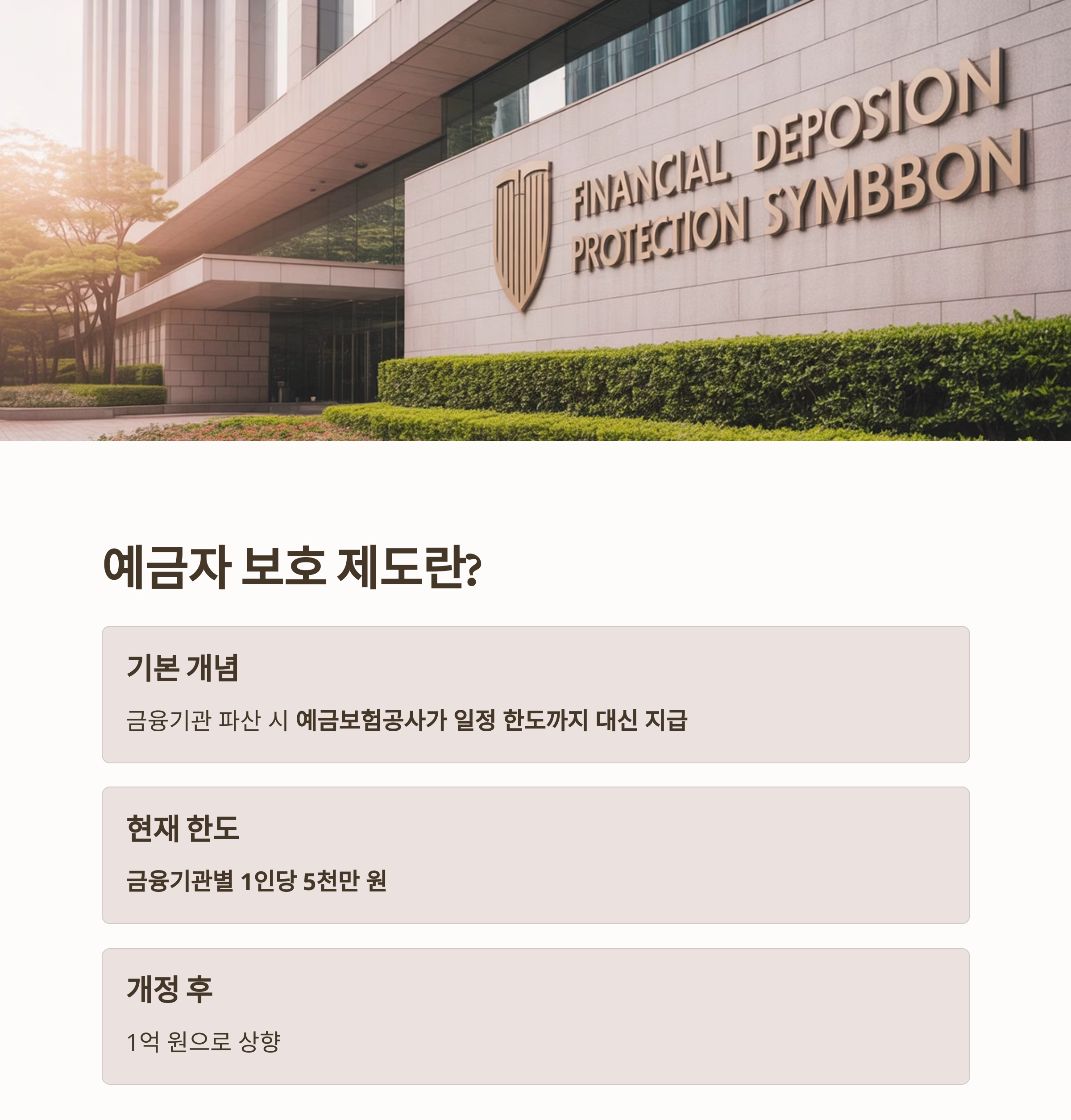 2025년 예금자 보호 한도 1억 원 상향, 무엇이 달라질까?