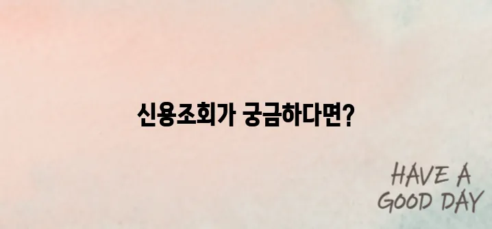 장기렌트카 신용조회 신용점수 영향