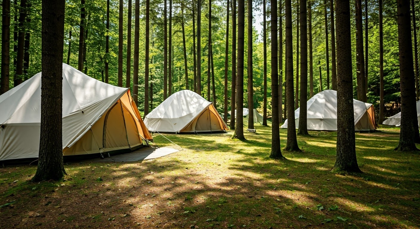 캠핑장 텐트 이미지