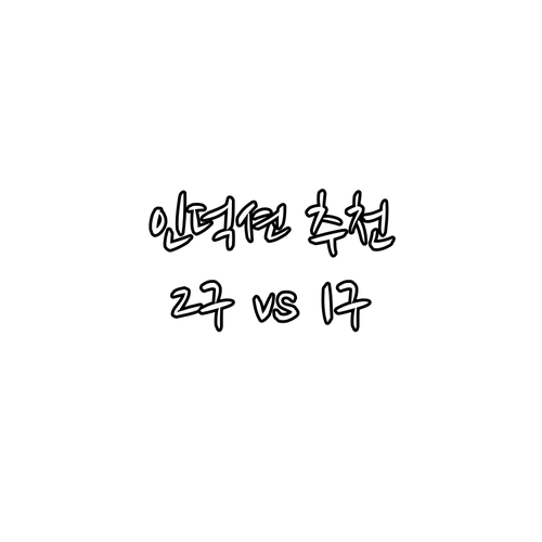 인덕션 전기레인지 추천 2구 vs 1..